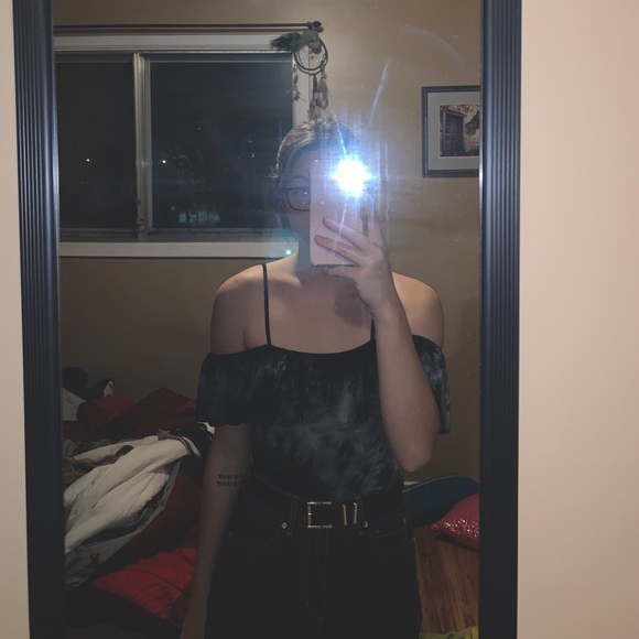 American Eagle Tie Dye Off the Shoulder Body Suit - Picture 1 of 6